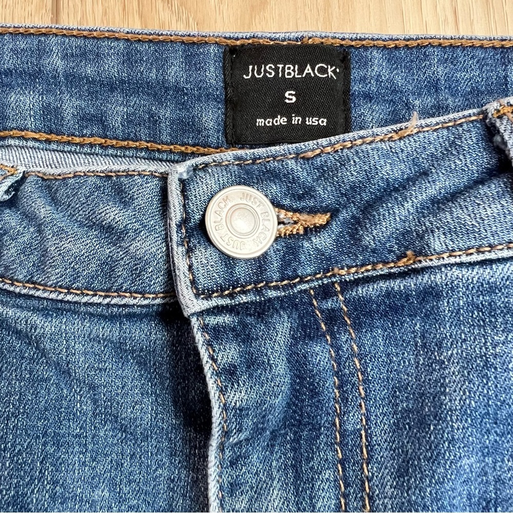 Released Hem Denim Skirt | Just Black | Small - Petite - Picture 4 of 6